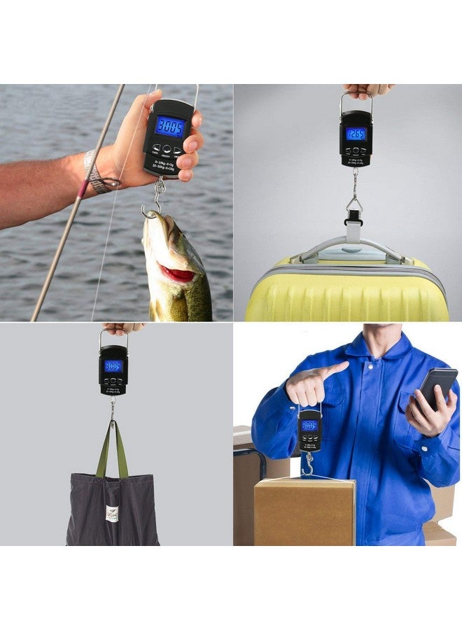 BLAPOXE Electronic Kitchen LCD Display Scale Pocket Digital Weighing Fishing and Luggage Hanging Hook Scales (Black, 50 kg/110 lb) - Image 4