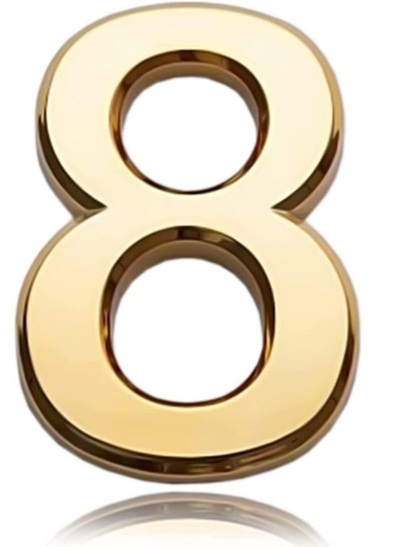 Self Adhesive 3D House Door Number Waterproof Mailbox Sticker Number for House Apartment Mailbox Hotel Office Number 8 - Image 1