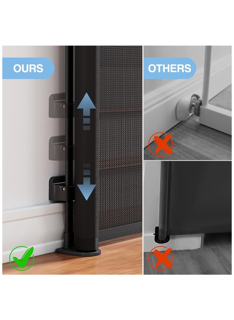 NNEWVANTE Retractable Baby Gates for Stairs, Retractable Dog Gate Indoor Extends to 54" Wide 34" Tall, Child Gates for Doorways, Stair Gate Use for Outdoor, Indoor, Hallways, Doorways, Deck, Porch  - Image 5