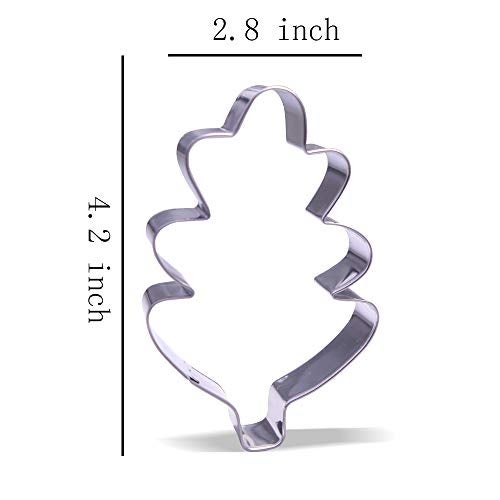 Keewah 4.2 inch Oak Leaf Cookie Cutter - Stainless Steel - Image 2