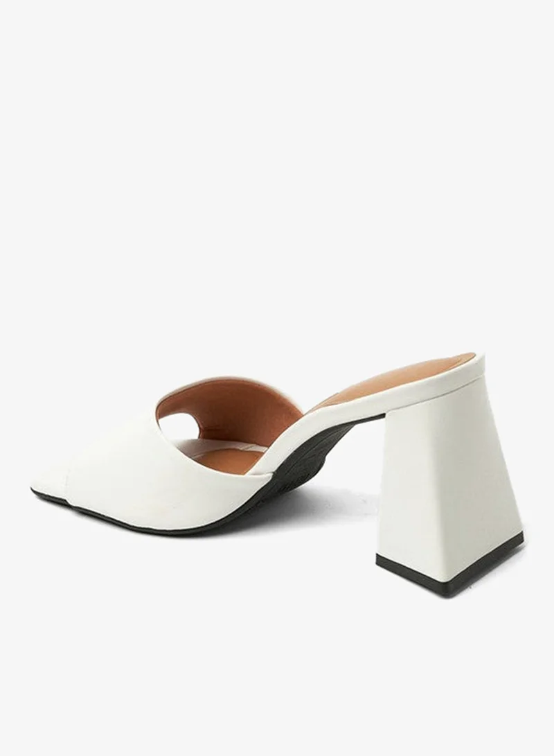 Vizzano White Mid Heels Sandals for Women – Sling Back Heel Sandals for Girls with Ankle Strap for Women | Best Price UAE