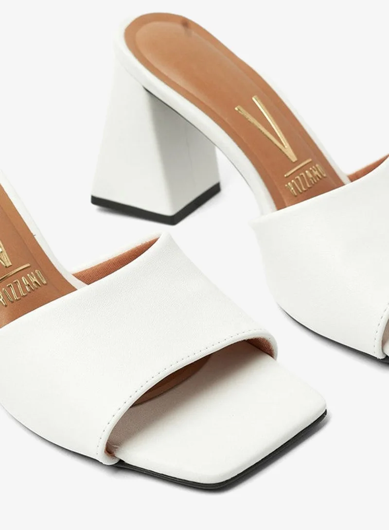Vizzano White Mid Heels Sandals for Women – Sling Back Heel Sandals for Girls with Ankle Strap for Women | Best Price UAE