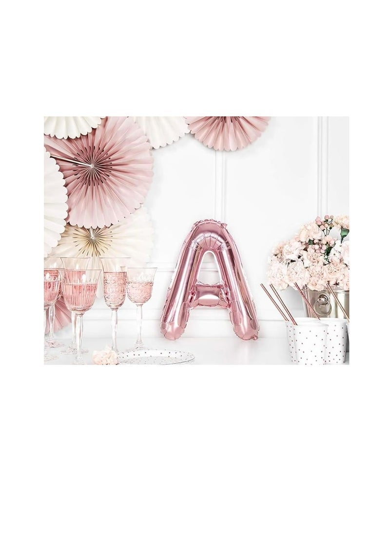 Party with Emma Rose Gold Letter A to Z Balloons 32 inch Large Alphabet Balloons Rose Gold Helium Foil Letter Balloon Banner for Birthday Party Anniversary Wedding Decoration (Rose Gold-U) - Image 2