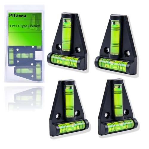 Plfawu 4Pcs T Type RV Levelers MustHave Camper Accessories for Travel Trailers RV Essentials Sale Perfect for Inside Levelingwith Magnetism and Screws Mounting - Image 1
