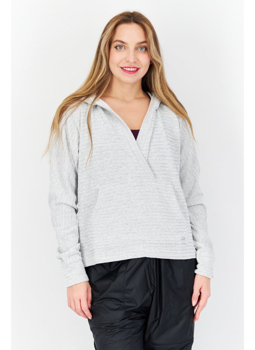 Women Hooded Plain Sweater, Grey - pzsku/ZA9492E55D3D0041A2E78Z/45/_/1724351360/cf39174e-a656-4f6d-8ef6-1aca557aeb20