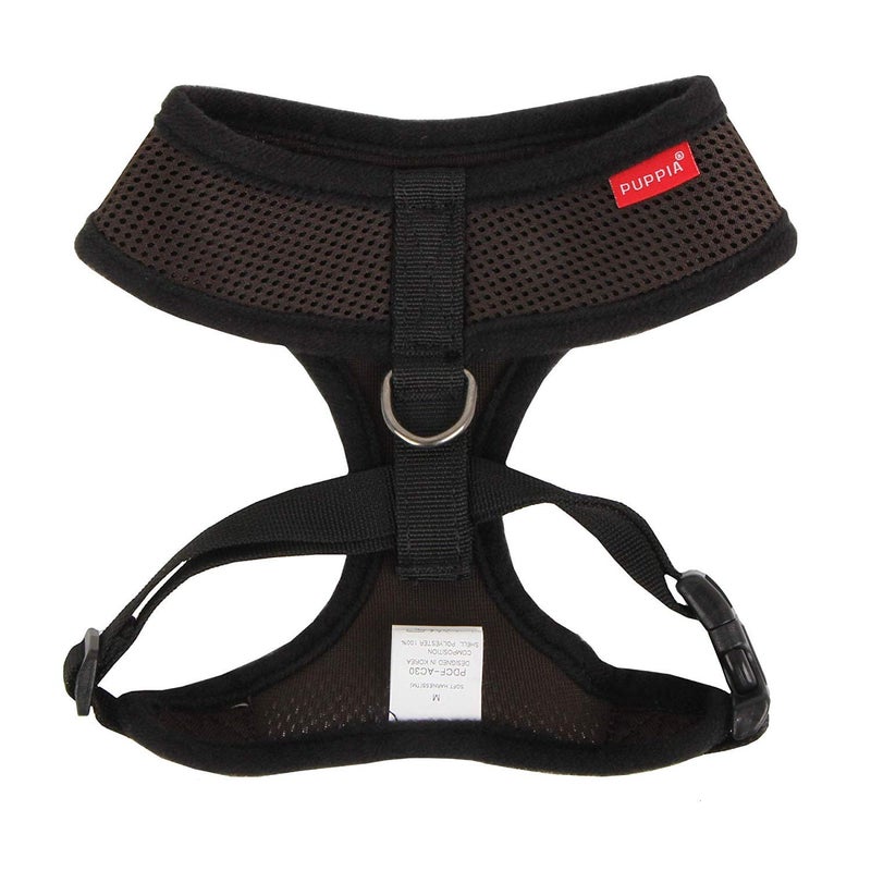 Puppia Soft Dog Harness No Choke Over-The-Head Triple Layered Breathable Mesh Adjustable Chest Belt and Quick-Release Buckle, Brown, Large - Image 2