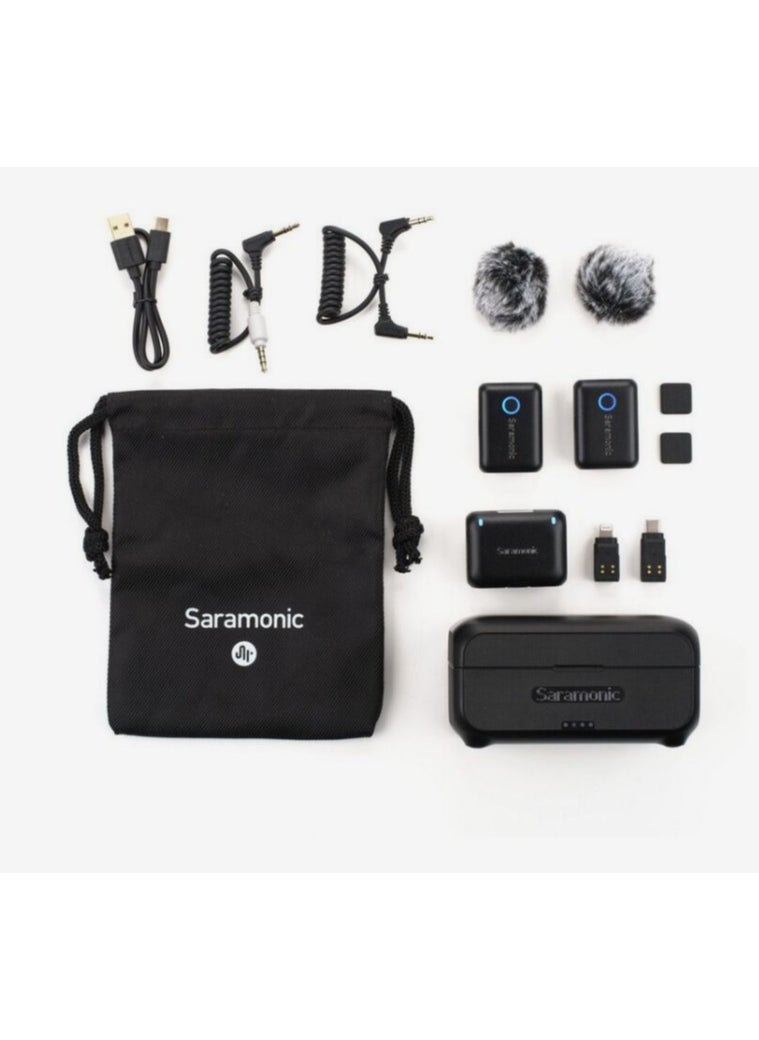 Saramonic - Saramonics Blink 500 B2+ 4-In-1 Wireless Microphone System for android and IOS perfect for live streaming, vlogging, mobile journalism - Image 1