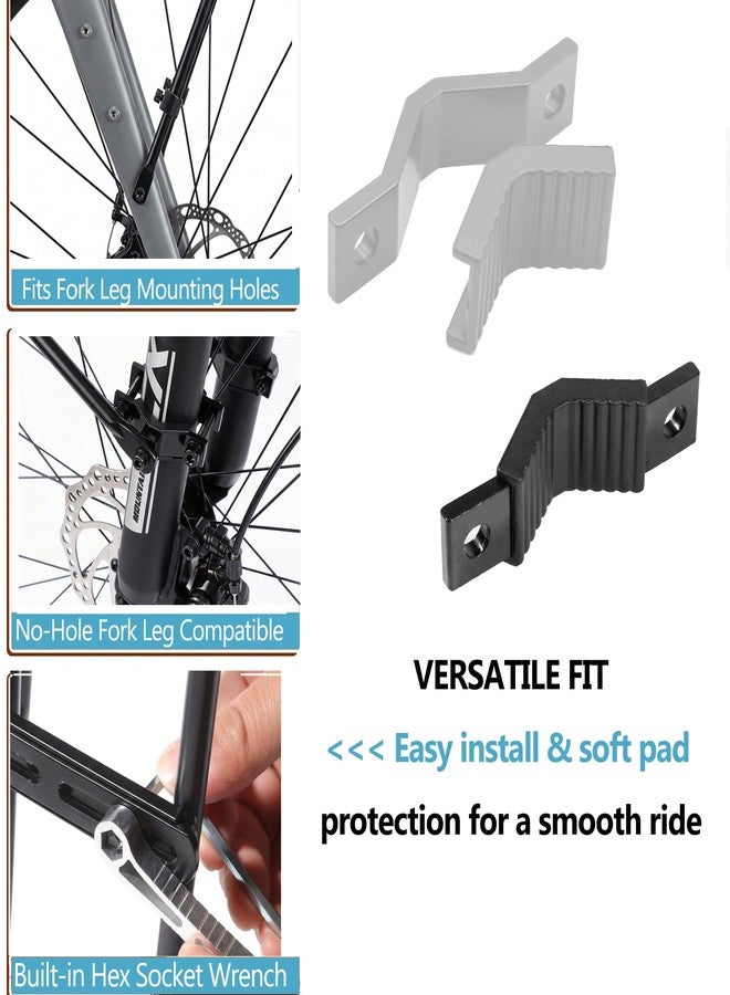 YONTUO Front Bike Basket Rack, Aluminum Bicycle Front Rack with Adjustable Struts, Compatible with Suspension Fork & Ebike for 26-29" Bikes, Includes Cargo Net - Image 4