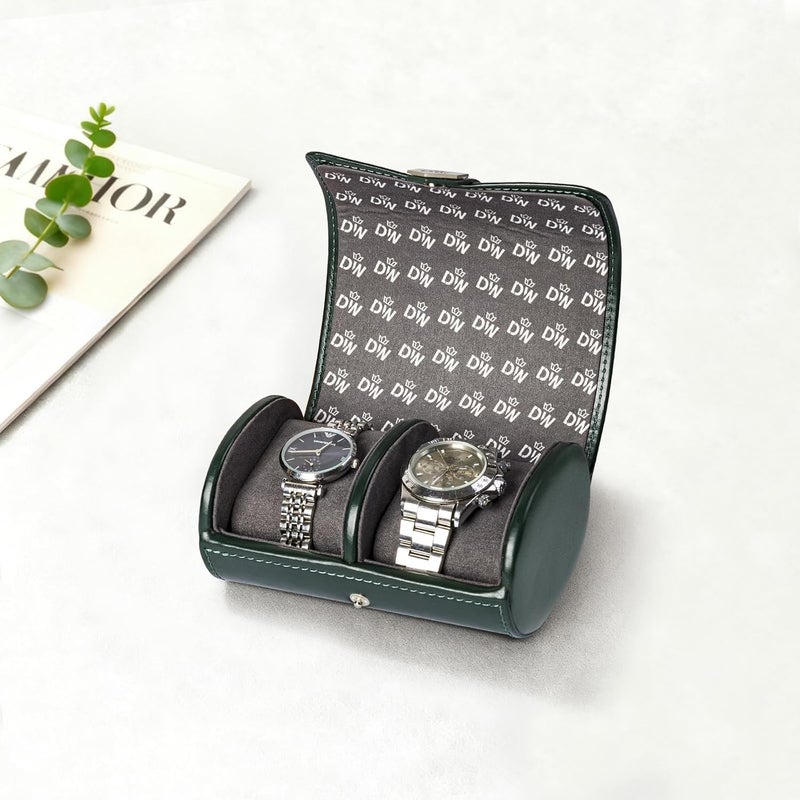 DUKWIN Vegan Leather Watch Roll Traval Case Box with 1 Slots with Removable Pillows and Microfibre Fleece Interior, Portable Watch Display Organizer for Watches/Bracelets for Men & Women - Image 5