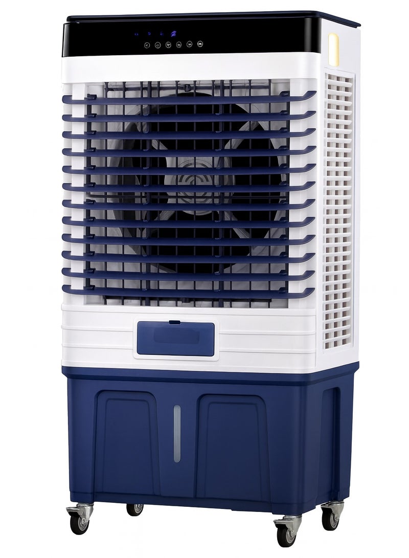 نيهون مبرد هواء قوي من نيهون سعة 75 لترًا | تدفق هواء عالٍ 12000 متر مكعب/ساعة، قدرة تبريد 260 واط | مبرد هواء محمول مع جهاز تحكم عن بعد، وحجرة ثلج، ومروحة بثلاث سرعات للمنزل والمكتب - Image 2