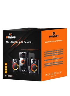 Gamma Gamma Subwoofer Speakers, 20 Watt, Bluetooth, USB Port, Black, GT-5520  - Image 2