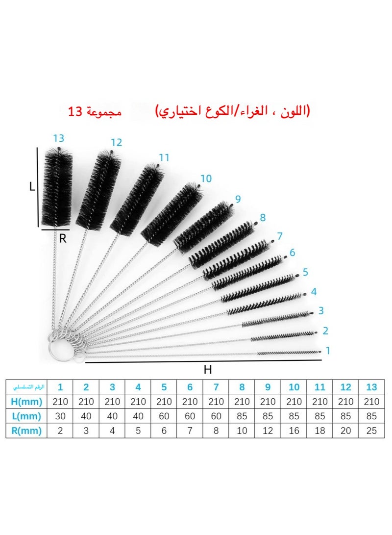 12 قطعة فرشاة تنظيف أنابيب نايلون متينة - أدوات مقاومة للتآكل للسباكة والسيارات والتكييف | مقابض مريحة متعددة المقاسات  - Image 2