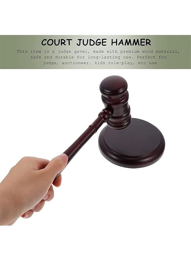 Handmade Wooden Gavel and Block Set Perfect for Lawyer Judge Auction Sale Meetings Student and Gifts, Moot Court and Auction Sale Cosplay for Student and Child  - Image 2