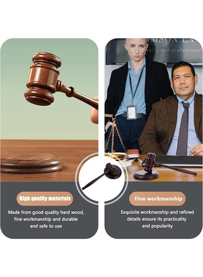 Handmade Wooden Gavel and Block Set Perfect for Lawyer Judge Auction Sale Meetings Student and Gifts, Moot Court and Auction Sale Cosplay for Student and Child  - Image 3