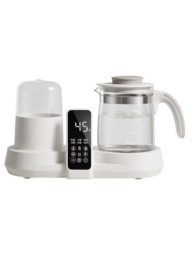 Nihon RAF 6-in-1 Baby Bottle Sterilizer & Warmer with Electric Kettle | LED Digital Display, 1200ml Borosilicate Glass Jar | Milk, Formula & Baby Food Maker for Newborn Care - Image 1