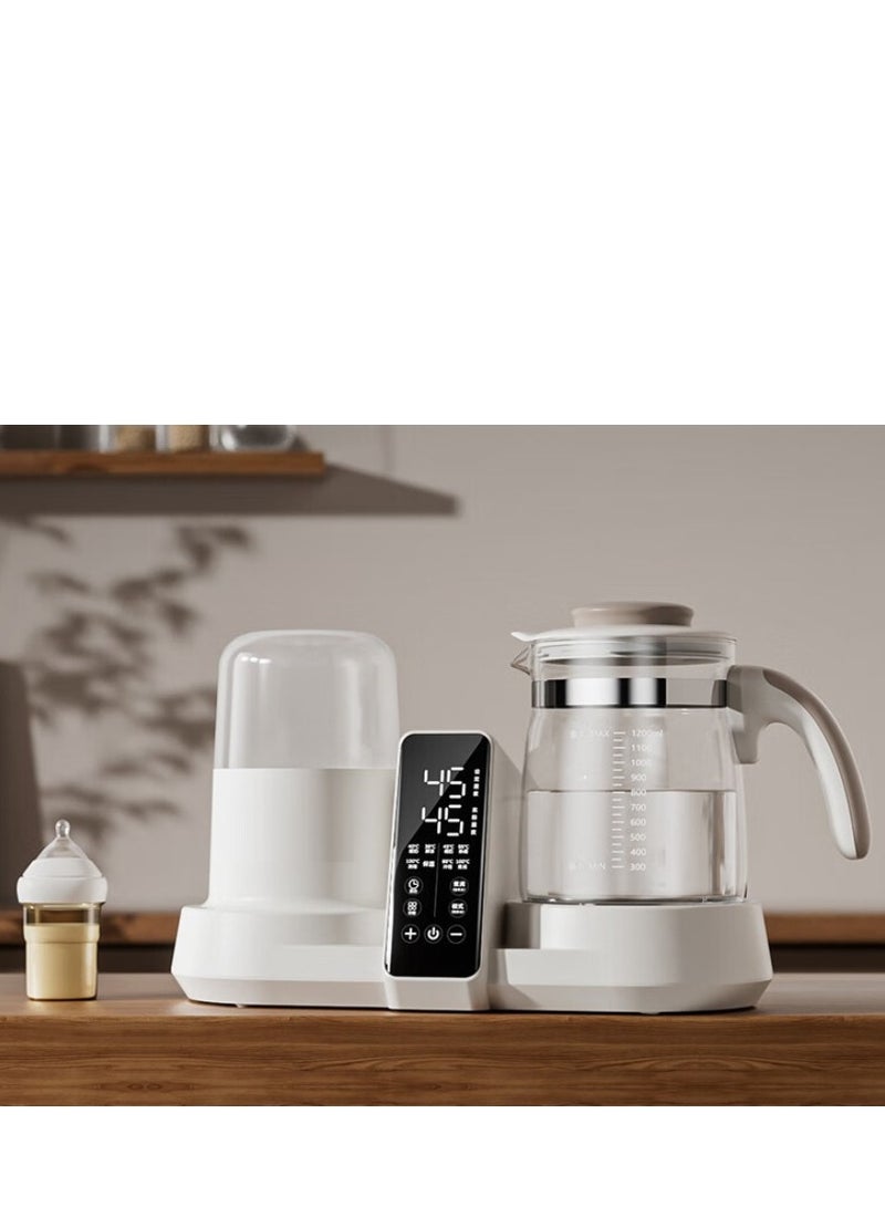 Nihon RAF 6-in-1 Baby Bottle Sterilizer & Warmer with Electric Kettle | LED Digital Display, 1200ml Borosilicate Glass Jar | Milk, Formula & Baby Food Maker for Newborn Care - Image 4