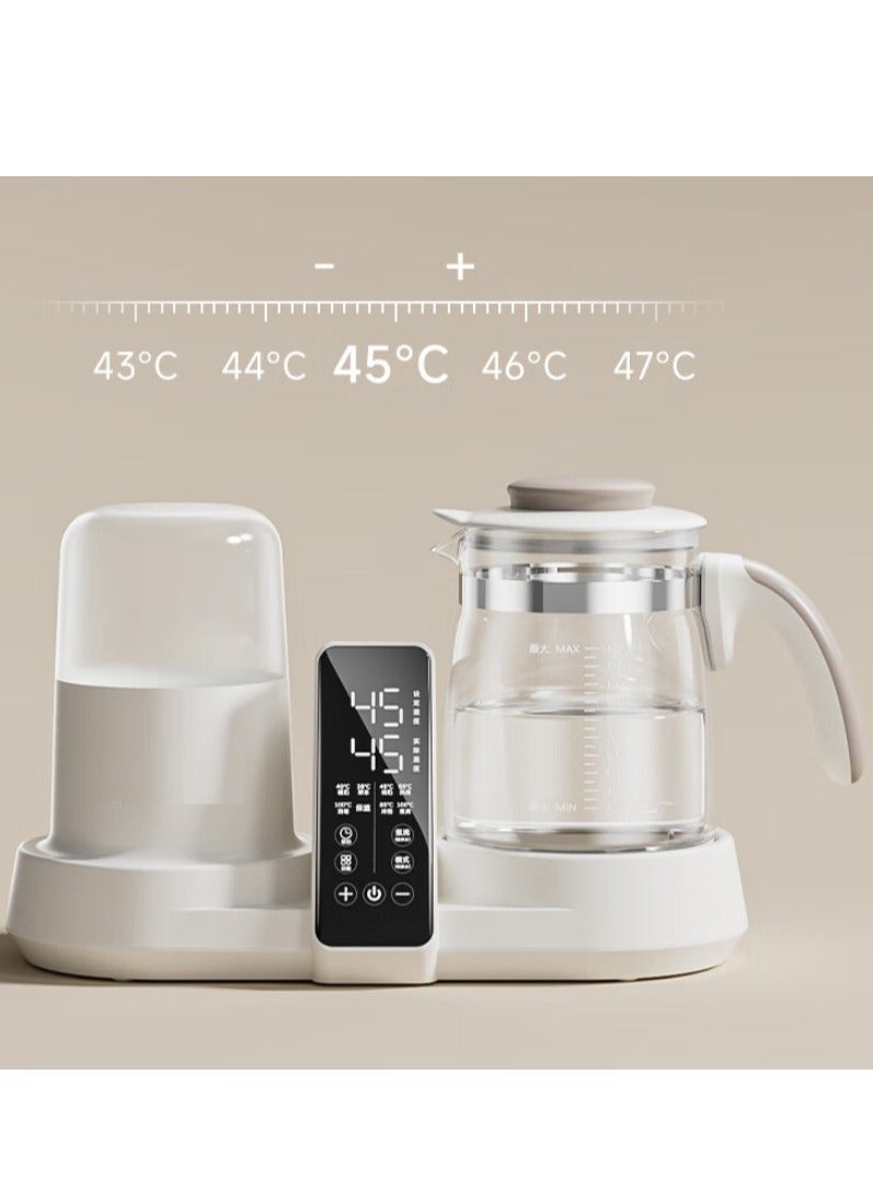 Nihon RAF 6-in-1 Baby Bottle Sterilizer & Warmer with Electric Kettle | LED Digital Display, 1200ml Borosilicate Glass Jar | Milk, Formula & Baby Food Maker for Newborn Care - Image 3