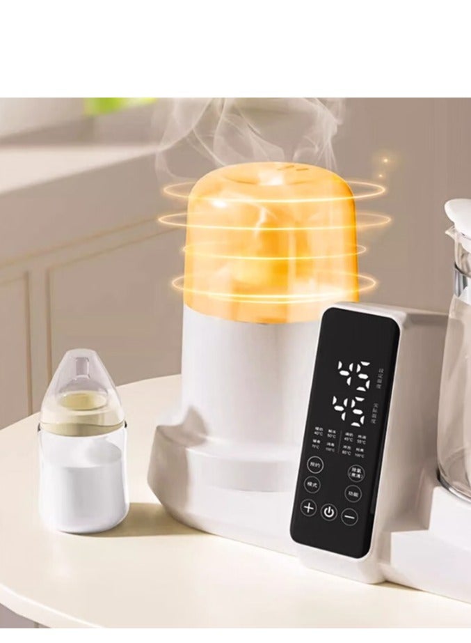 نيهون جهاز نيهون 6 في 1 لتعقيم وتسخين زجاجات الرضاعة مع غلاية كهربائية | شاشة عرض رقمية LED، وعاء زجاجي من البوروسيليكات سعة 1200 مل | لتحضير الحليب والحليب الصناعي وأطعمة الأطفال حديثي الولادة - Image 5