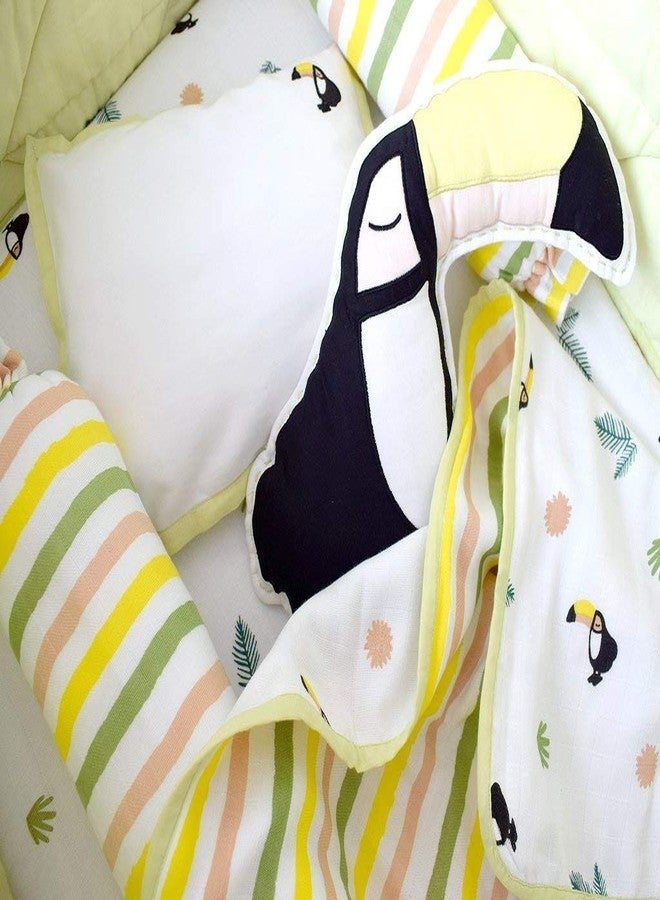 Masilo Organic Cotton Baby/Kids Shaped Cushion Baby, Kids- Soft & Skin Friendly Shape Cushion for Newborns-Kids Pillow for Tropical Toucan - Image 2