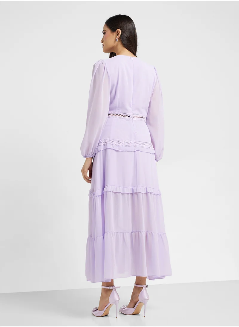 ايلا Puff Sleeve Dress With Tiers