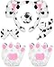 Syhood Puppy Dog Costume Set Kids Dog Ears Headband Bowtie Nose Tail Paw Gloves Puppy Costume Accessories for Carnival White - Image 2