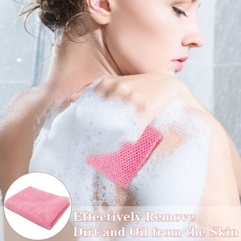 ZTOCOZ Exfoliating Washcloth Body Scrubber Back Scrubber for Shower Japanese Beauty Washcloth Bath Wash Cloth African Net Exfoliation Luffah Towel Net Sponge Loofah Body Scrub 1 Pack - Image 2
