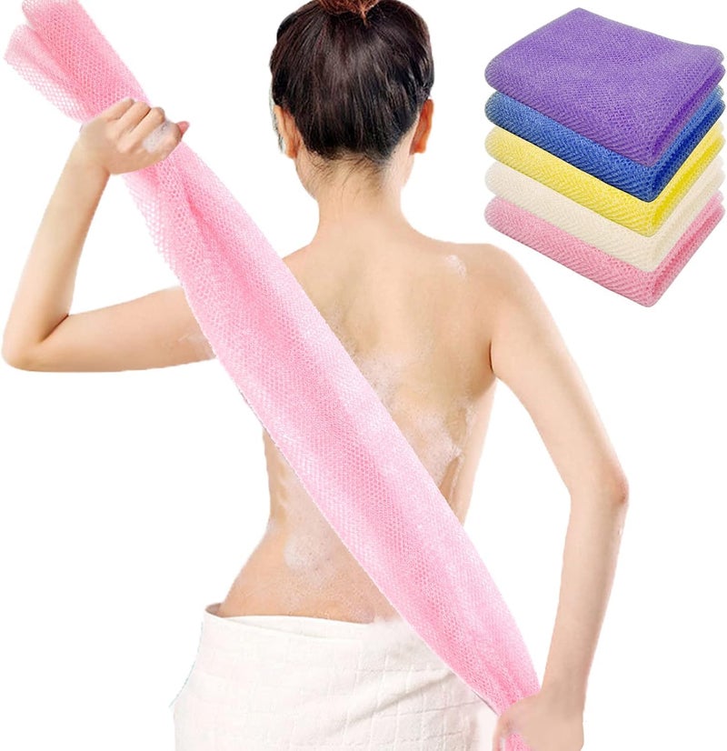ZTOCOZ Exfoliating Washcloth Body Scrubber Back Scrubber for Shower Japanese Beauty Washcloth Bath Wash Cloth African Net Exfoliation Luffah Towel Net Sponge Loofah Body Scrub 1 Pack - Image 1