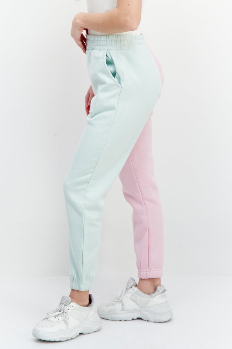 CHELSEA PEERS Women Petite Two Tone Jogger Pants, Pink - Image 3