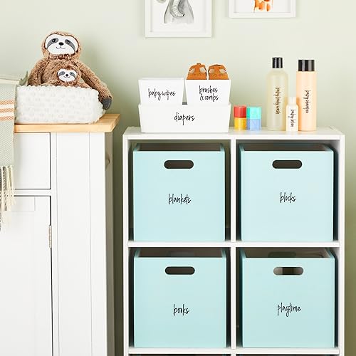 Talented Kitchen Labels for Baby Clothes Drawers & Nursery Storage - 232 X-Large Glossy Vinyl - Black Script Print - Baby Sticker Organization Labels - Dresser Name & Nursery Bin Tags - Image 2