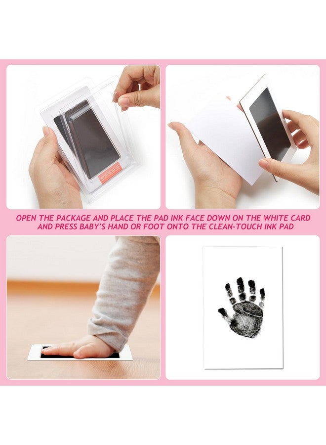 Outus Clean Touch Ink Pad Newborn Baby Handprint And Footprint Pet Paw Print Kit Inkless Infant Hand And Foot Stamp (Black 4.9 × 3.14 Inch) - Image 3