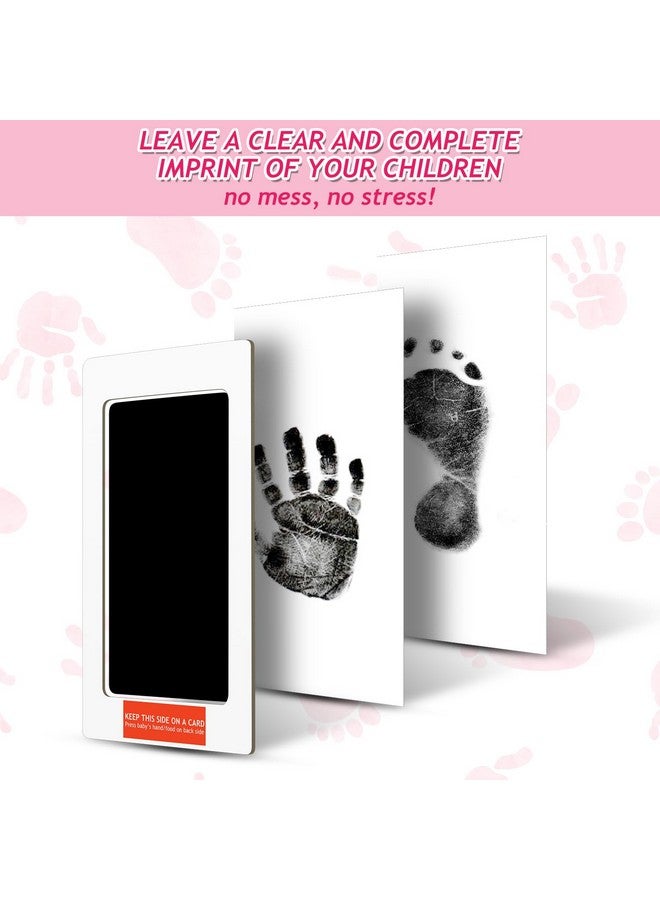 Outus Clean Touch Ink Pad Newborn Baby Handprint And Footprint Pet Paw Print Kit Inkless Infant Hand And Foot Stamp (Black 4.9 × 3.14 Inch) - Image 4
