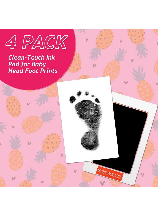 Outus Clean Touch Ink Pad Newborn Baby Handprint And Footprint Pet Paw Print Kit Inkless Infant Hand And Foot Stamp (Black 4.9 × 3.14 Inch) - Image 5