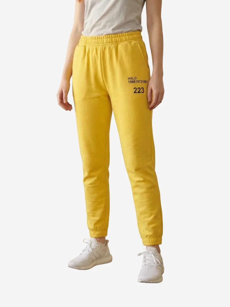MY FASHION Mid-Waist Printed Cotton Lycra Joggers