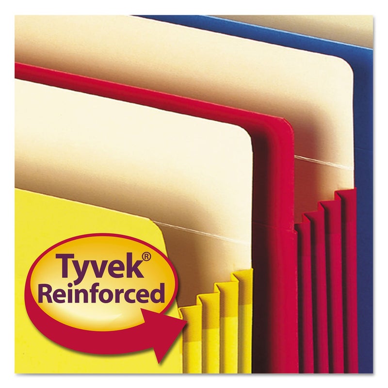 Smead File Pocket, Straight-Cut Tab, 3-1/2" Expansion, Letter Size, Assorted Colors, 5 per Pack (73892) - Image 3