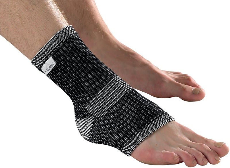 VULKAN Advanced Elastic Ankle Support Large Black Manages Pain Caused By Weak Ligament Joint Injuries Comfortable Conforming OverRotation Protection Eligible for VAT relief in the UK - Image 1