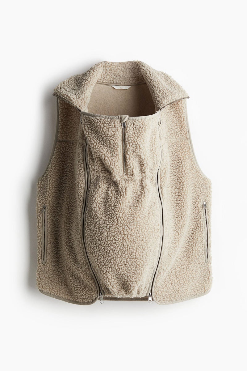 H&M Mama Before & After Babywearing Teddy Gilet  - Image 4