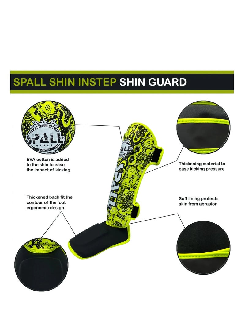 Spall Shin In Step Guards S M L XL White Black Green Blue Red F.Green Orange For Martial Arts Muay Thai Sparring Kickboxing Taekwondo Karate And Boxing Gear - Image 2