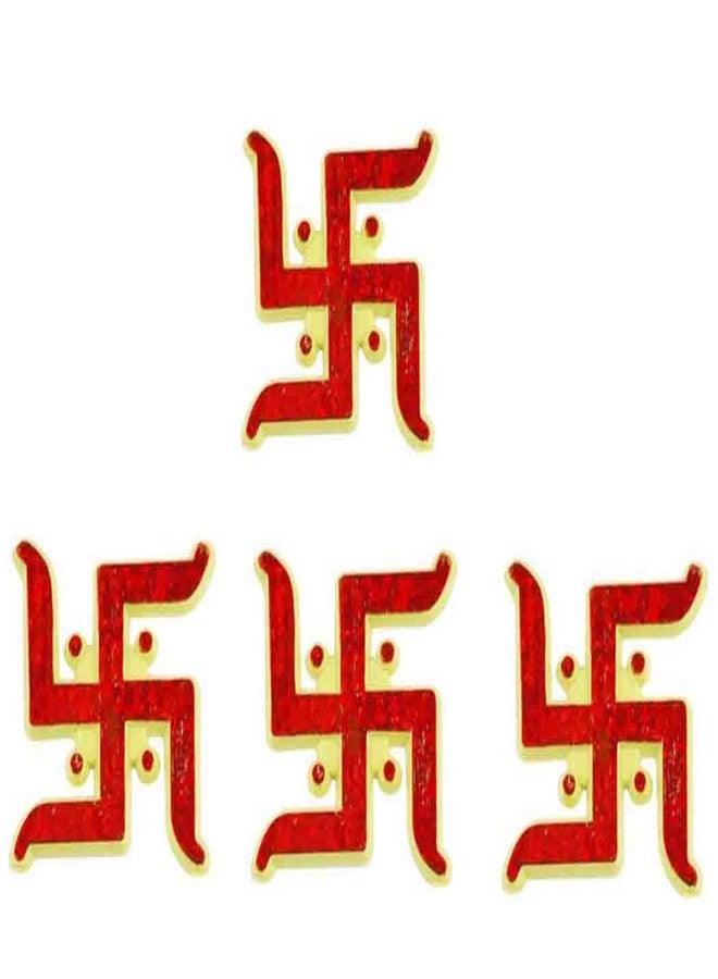 SK Craft Acrylic Plastic Swastik Sticker for Door Hindu Symbol Diwali Decoration (Big Size, Set of 12, Red) - Image 3