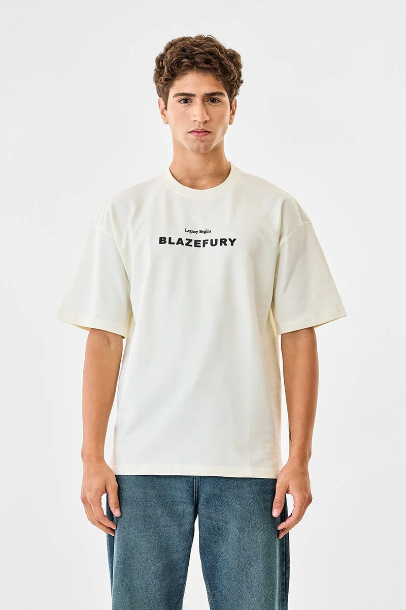 سنيتش Blazefury Oversized 100% Cotton T-Shirt