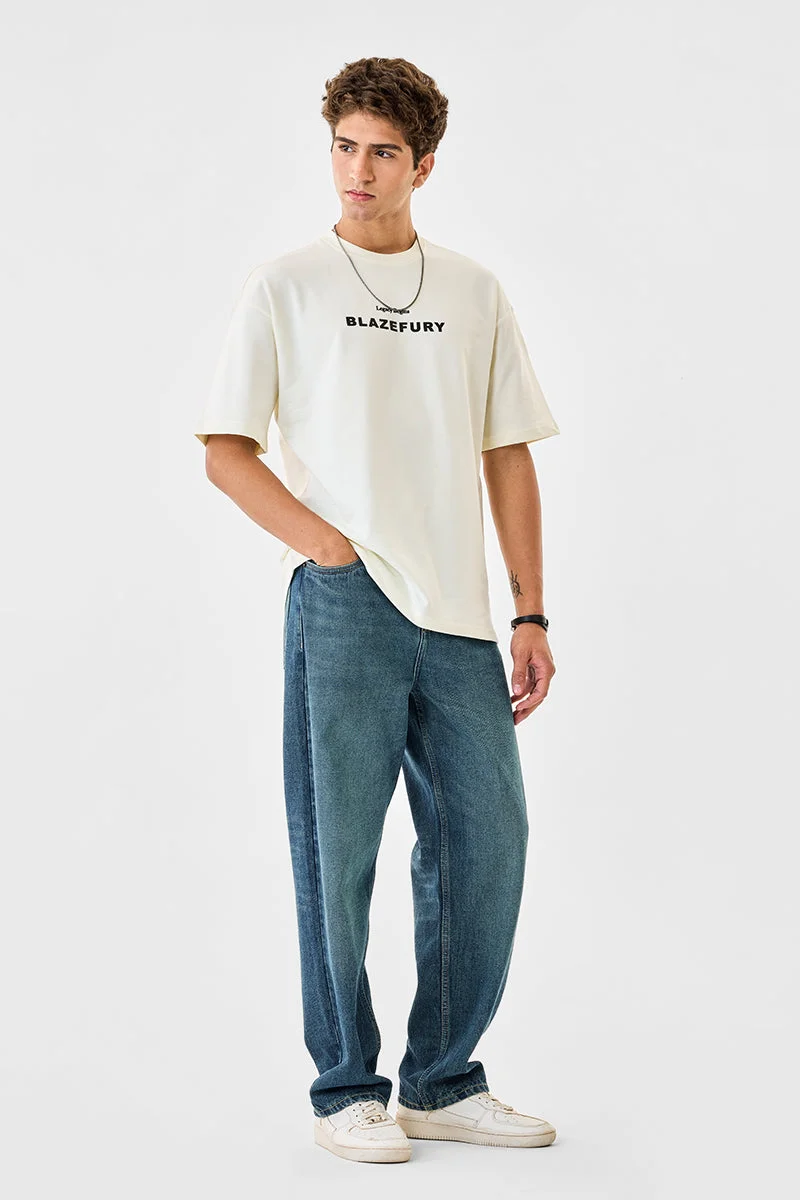 سنيتش Blazefury Oversized 100% Cotton T-Shirt