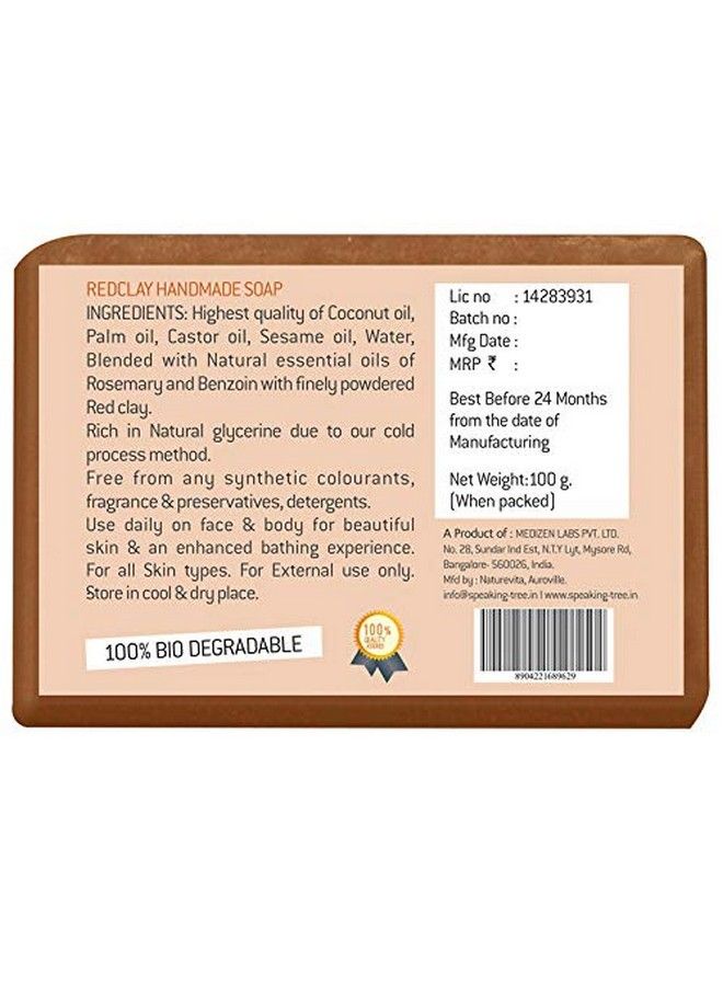 Speaking Tree Deep Cleansing Red Clay Handmade Soap 100 Gms (Pack Of 3) - Image 4