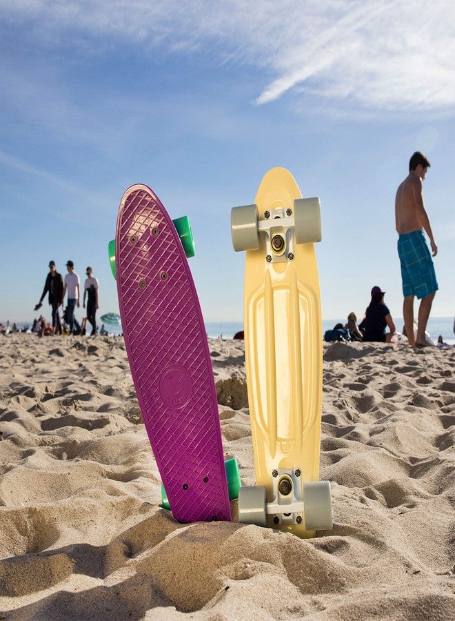 Cal 7 22.5" Complete Mini Cruiser Plastic Skateboard (Snowdrop) - Image 4