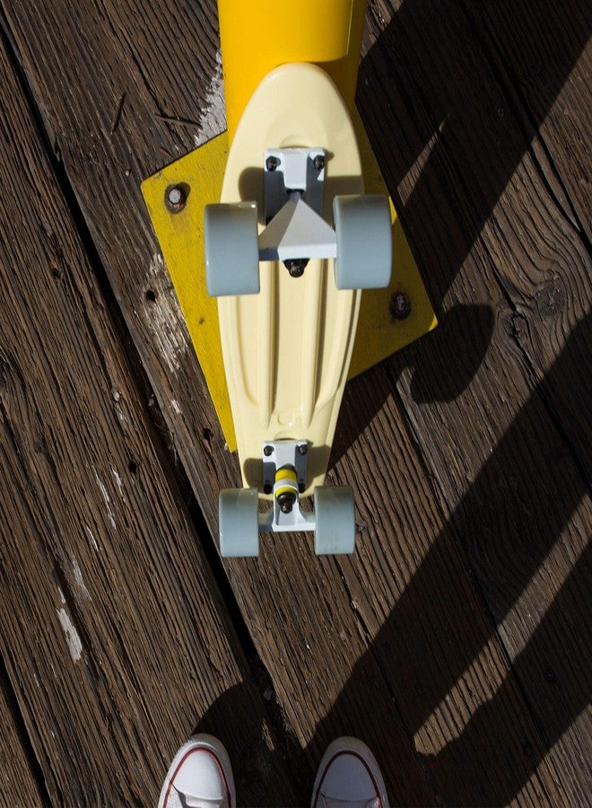 Cal 7 22.5" Complete Mini Cruiser Plastic Skateboard (Snowdrop) - Image 5