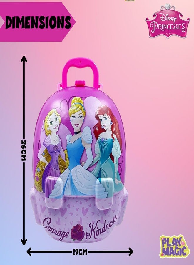 PlayMagic Princess Portable Backpack Dressing Set Makeup Toy | Pretend Play Set with Makeup Accessories for Kids | Suitcase Toy Gift for Girls - Image 3