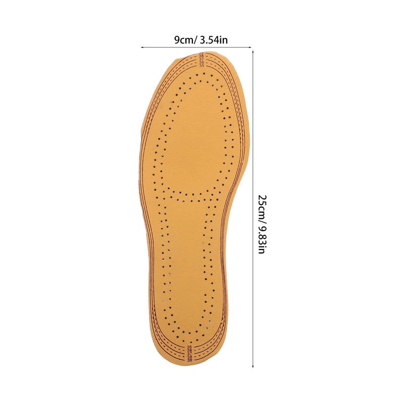 Breathable Leather Shoe Insoles 2 Pairs Latex Anti Odor Cushioning Cut To Fit - Image 3