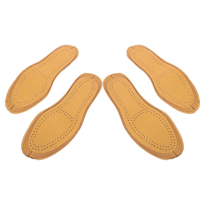 Breathable Leather Shoe Insoles 2 Pairs Latex Anti Odor Cushioning Cut To Fit - Image 2
