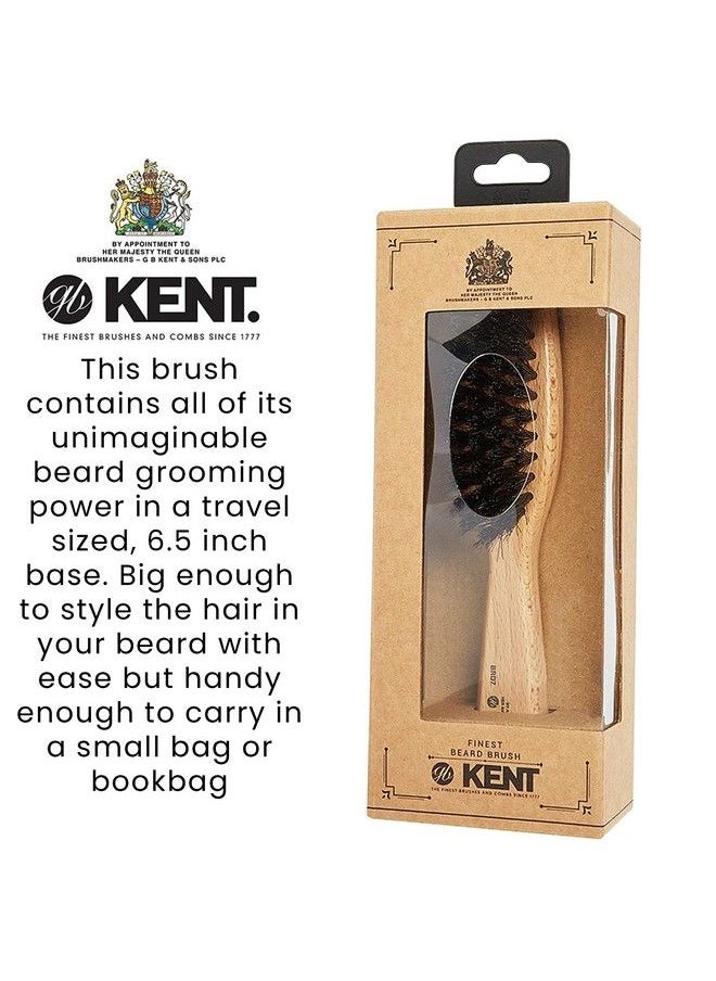 Brd7 Horsehair And Nylon Blend Soft Beard Brush For Men For Flawless Shaping And Grooming Ergonomic Grip Beechwood Handle For Mustache And Beards Distributes Oils And Balms. Made In England