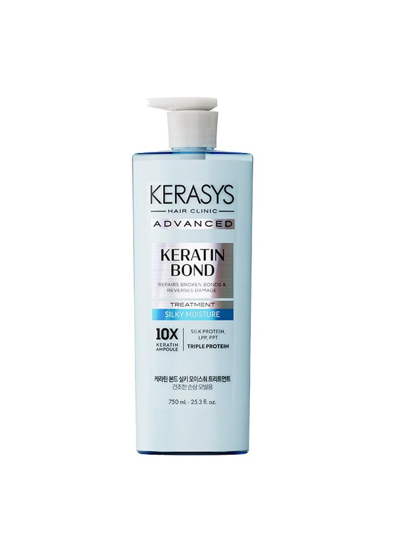 Kerasys Kerasys Advanced Keratin Bond Silky Moisture 202 fl oz  600 ml 1Pack Treatment Blue 