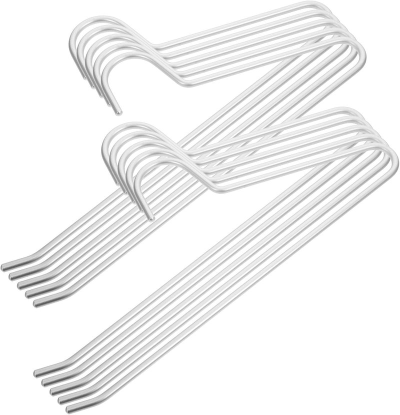 DOITOOL Space-Saving Aluminum Alloy Pants Hangers with No-Slip Design, Silver Hollow Z-Shape Multi-Function Pant Organizer for Closet Storage and Jeans, 10pcs - Image 1
