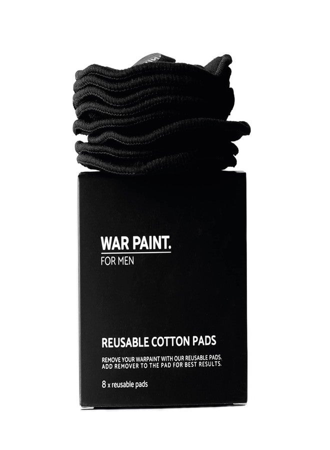 War Paint for Men Reusable Bamboo & Cotton Makeup Remover Pads - Vegan Friendly & Cruelty-Free - Makeup Removal Product for Men - 8 Pack - Image 1